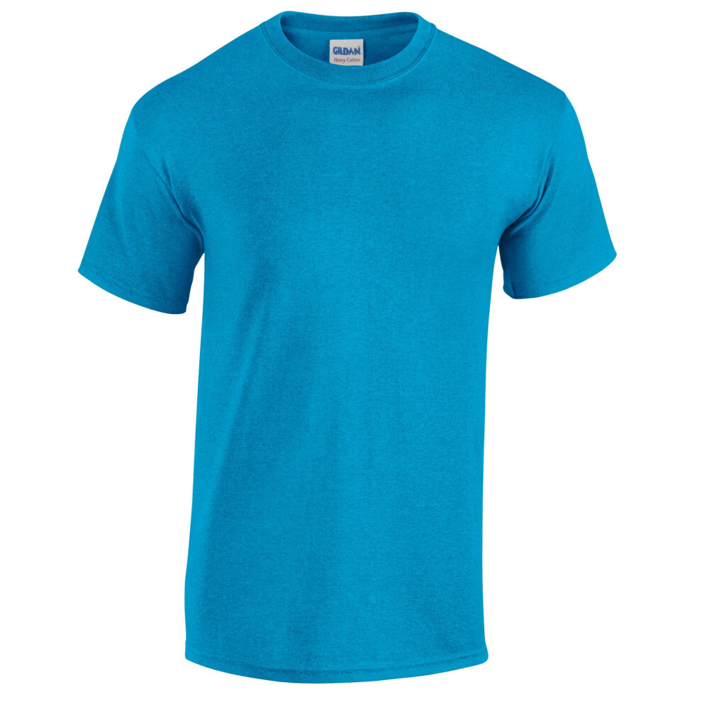 Gildan (Xxl, Sapphire Blue Heather) Mens Heather Heavy T-Shirt