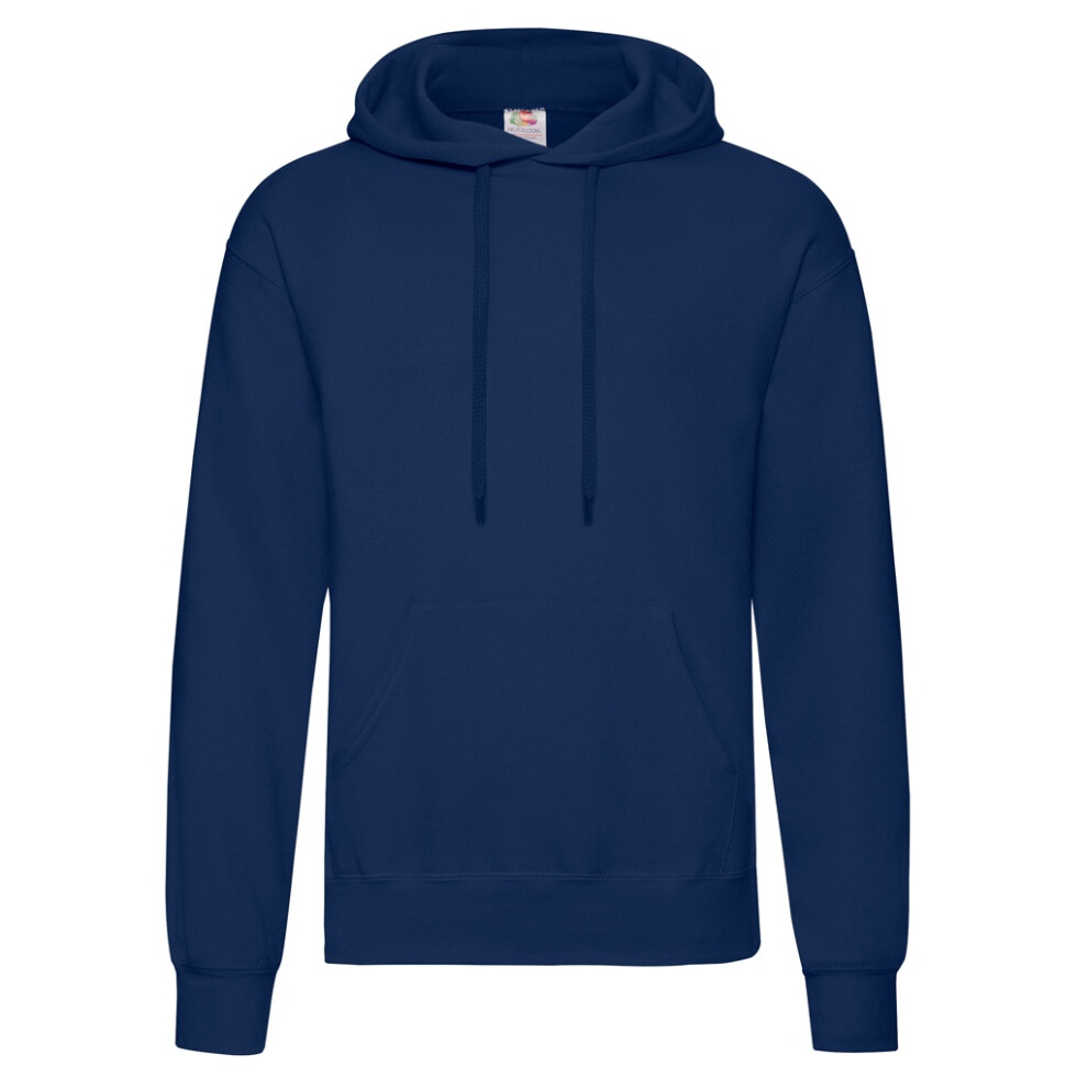 Fruit Of The Loom (L, Navy) Adults Unisex Classic Hooded Sweatshirt