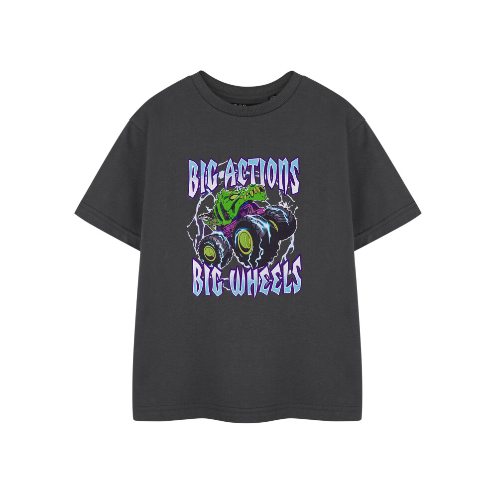 Hot Wheels (5-6 Years) Short Sleeved T-Shirt (Boys Grey)
