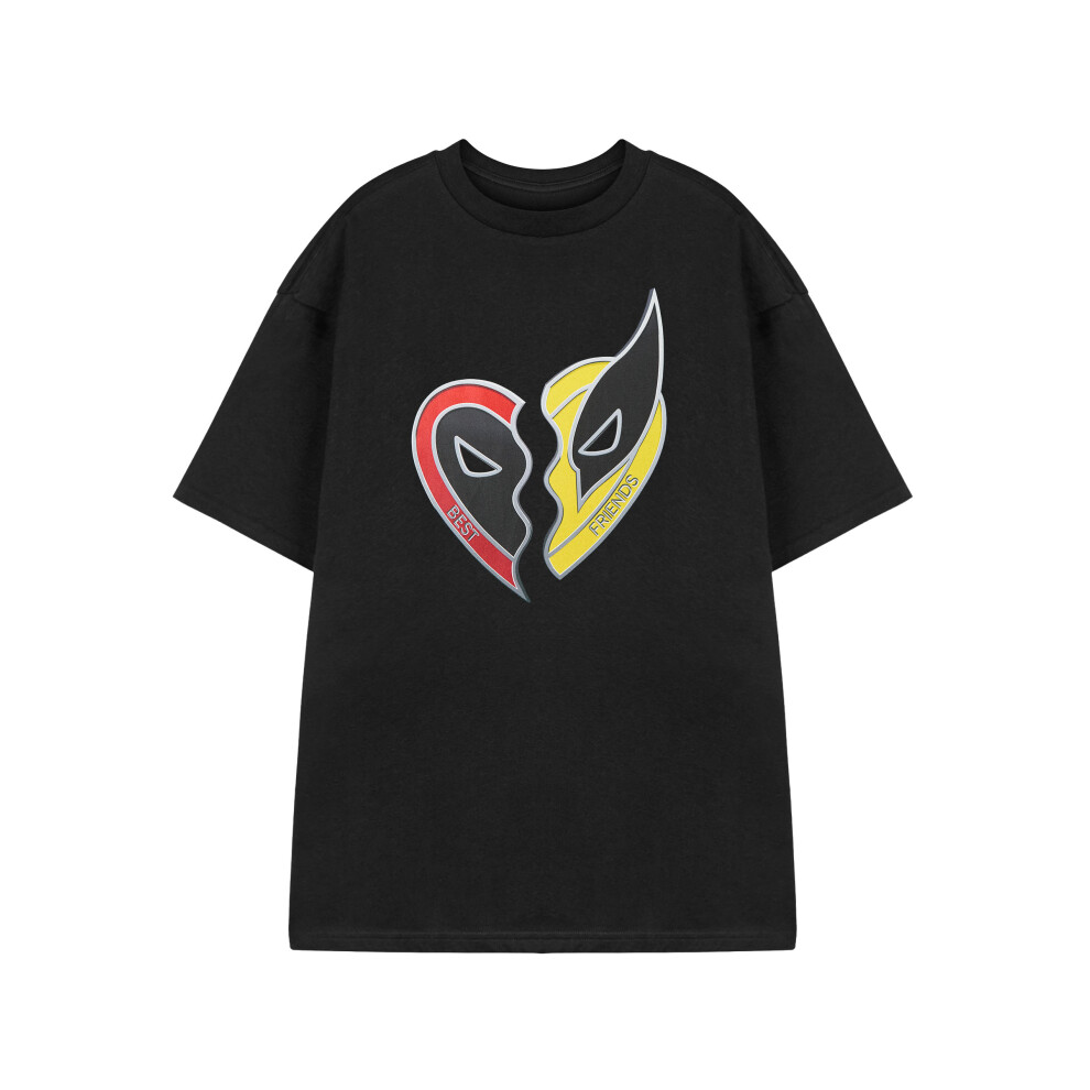 Marvel (Large) Deadpool Short Sleeved T-Shirt (Mens Black)