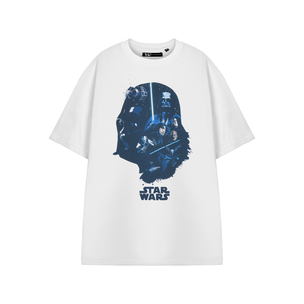 Star Wars (X-Large) Short Sleeved T-Shirt (Mens White)