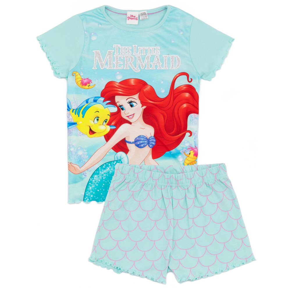Disney (2-3 Years) The Little Mermaid Short Sleeve Short Leg Pyjama Set (Girls Blue)