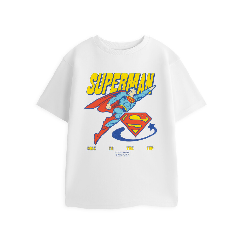 Dc Comics (5-6 Years) Superman Short Sleeved T-Shirt (Boys White)