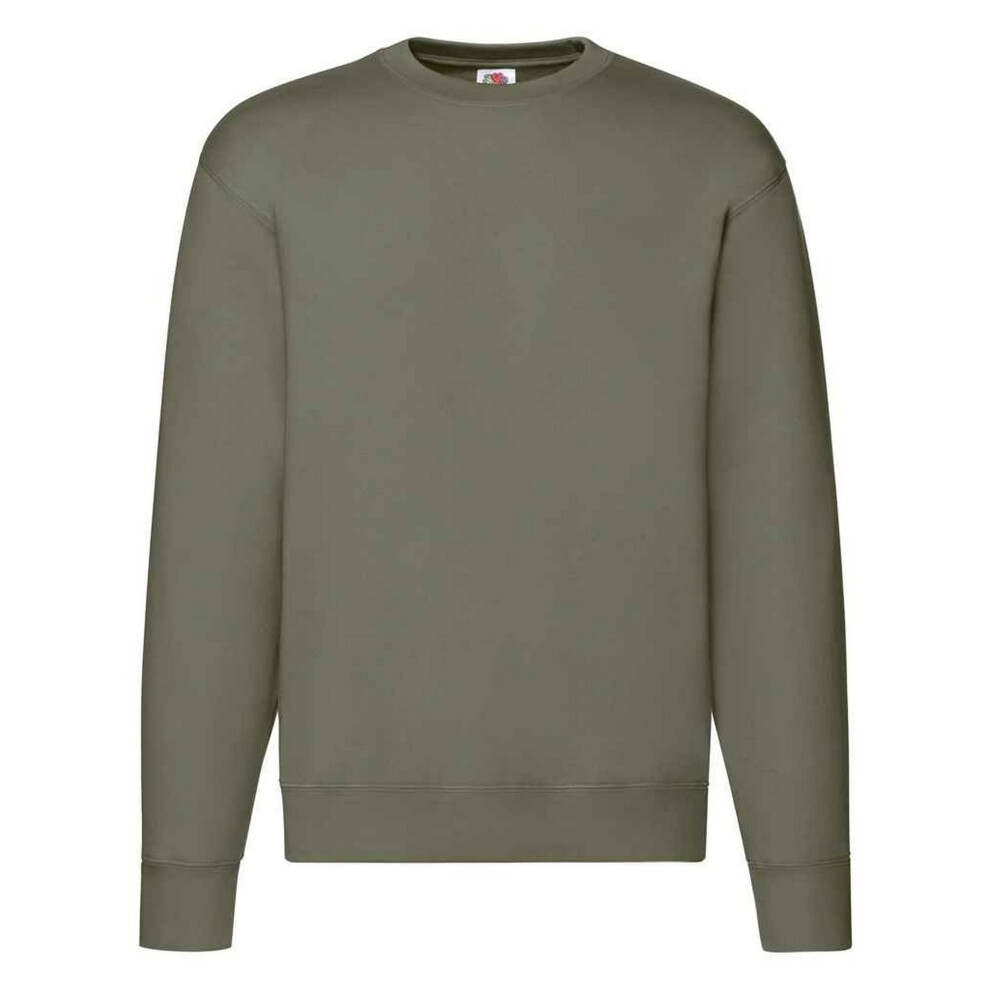 Fruit Of The Loom (Xxl, Classic Olive) Mens Premium Drop Shoulder Sweatshirt