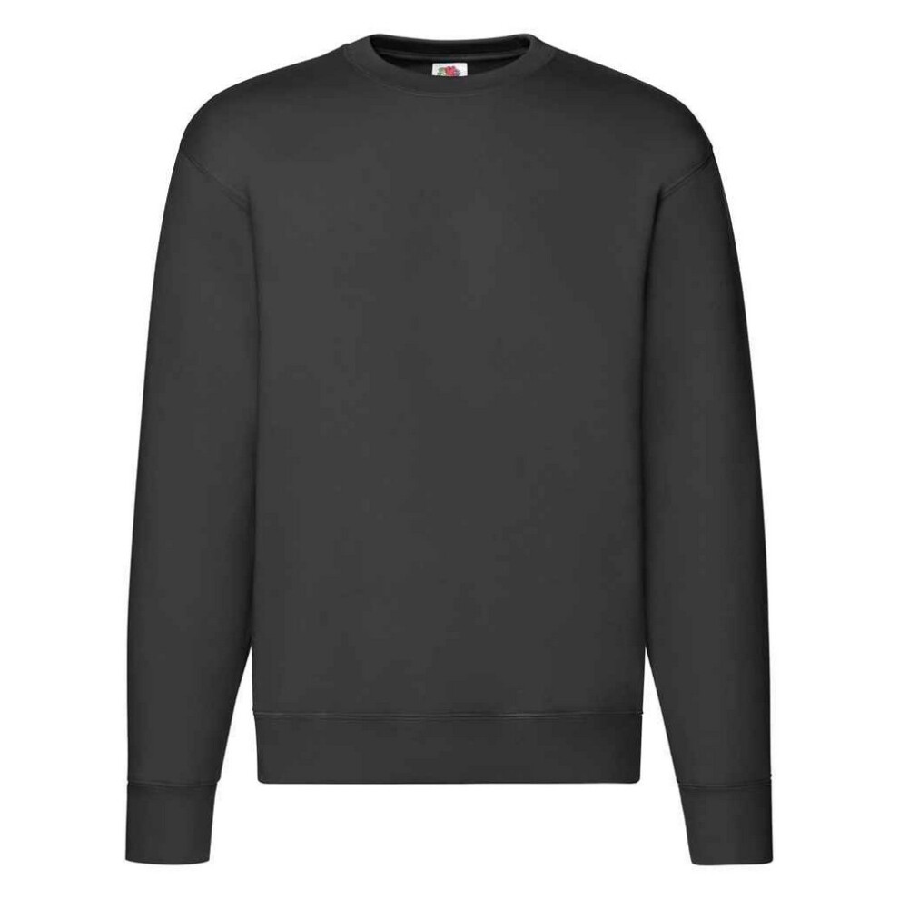 Fruit Of The Loom (L, Black) Mens Premium Drop Shoulder Sweatshirt