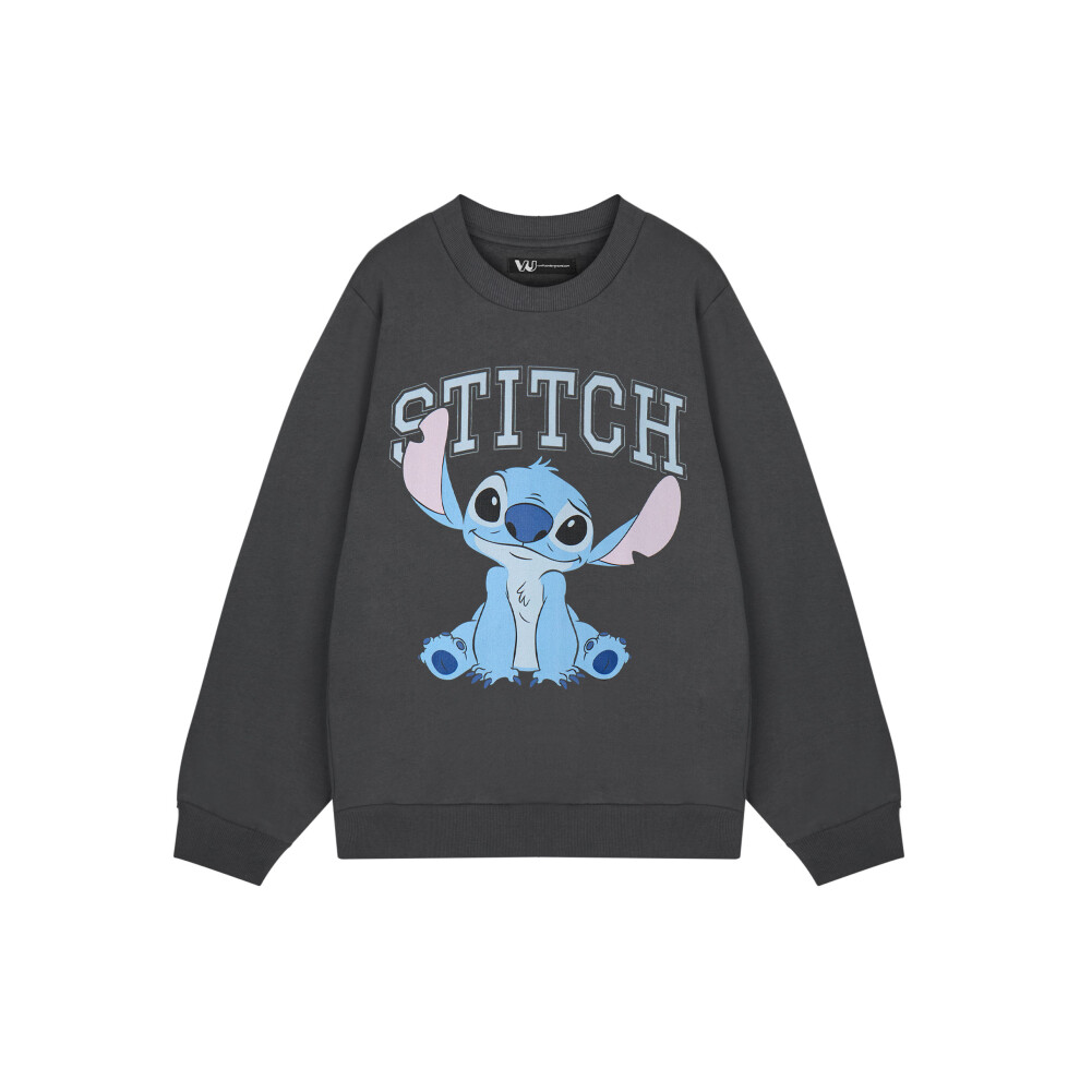 Disney (Large) Lilo & Stitch Sweatshirt (Womens Grey)