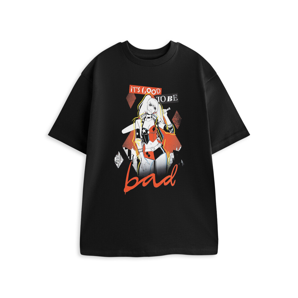 Dc Comics (Xx-Large) Harley Quinn Short Sleeved T-Shirt (Unisex Black)