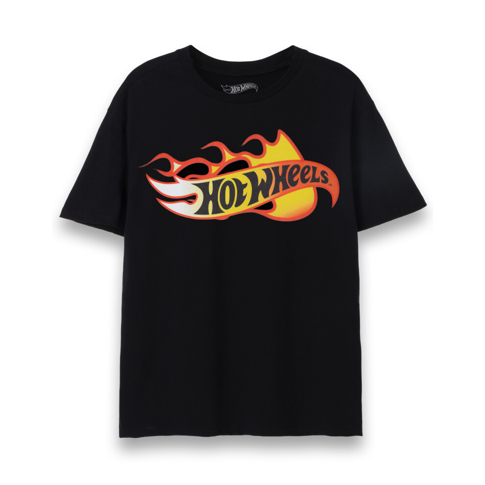 Hot Wheels (Medium) Short Sleeved T-Shirt (Mens Black)