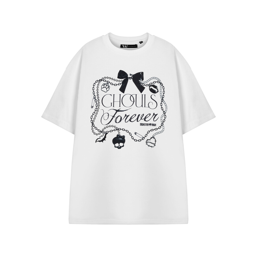 Monster High (Small) Short Sleeved T-Shirt (Womens White)