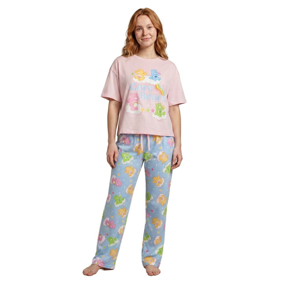 Care Bears (X-Small) Short Sleeve Long Leg Pyjama Set (Womens Pink)