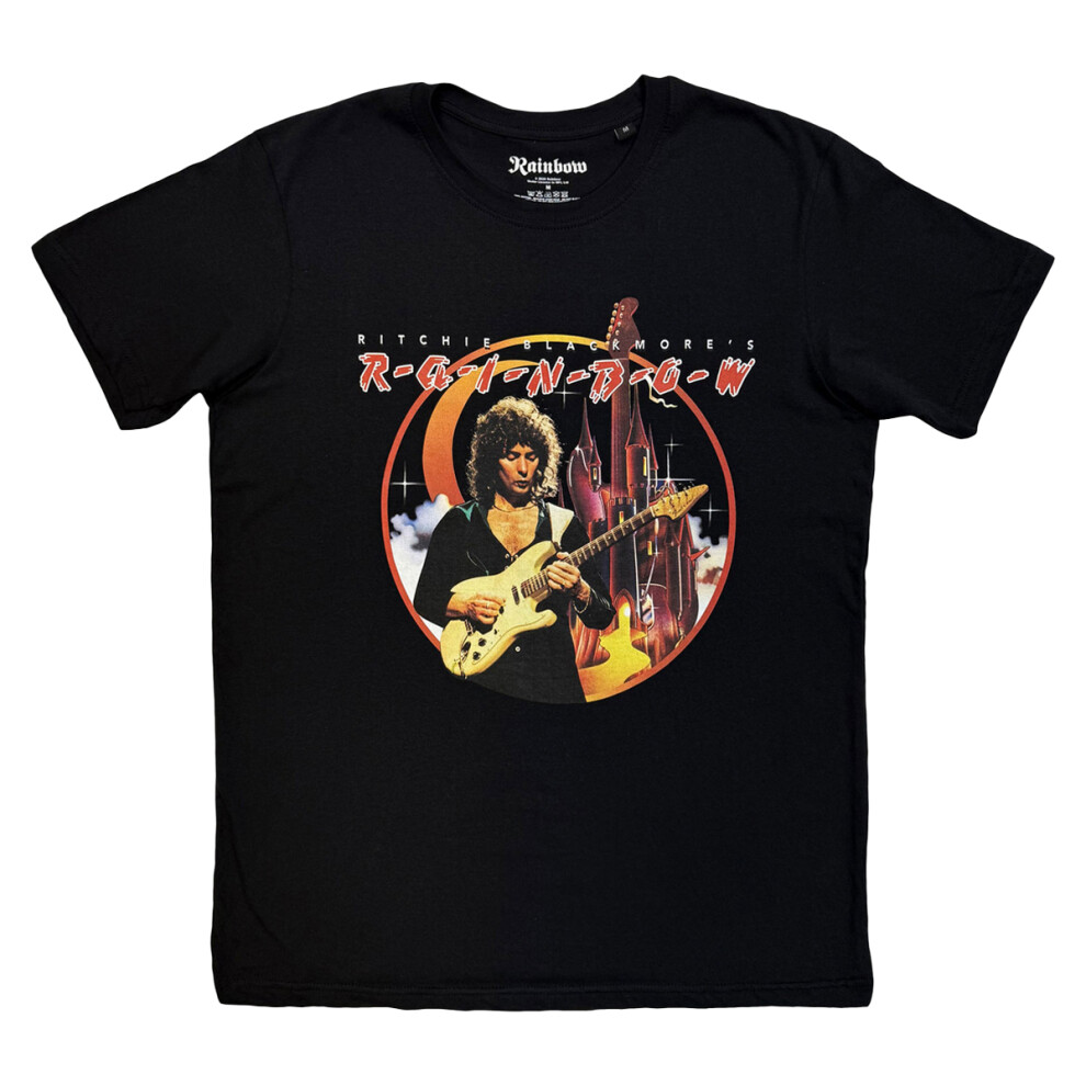 Rainbow (S, Black) Unisex Adult Richie Blackmore T-Shirt