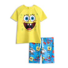 (13-14 Years) SpongeBob SquarePants 2 Piece Swim Set (Boys Yellow)