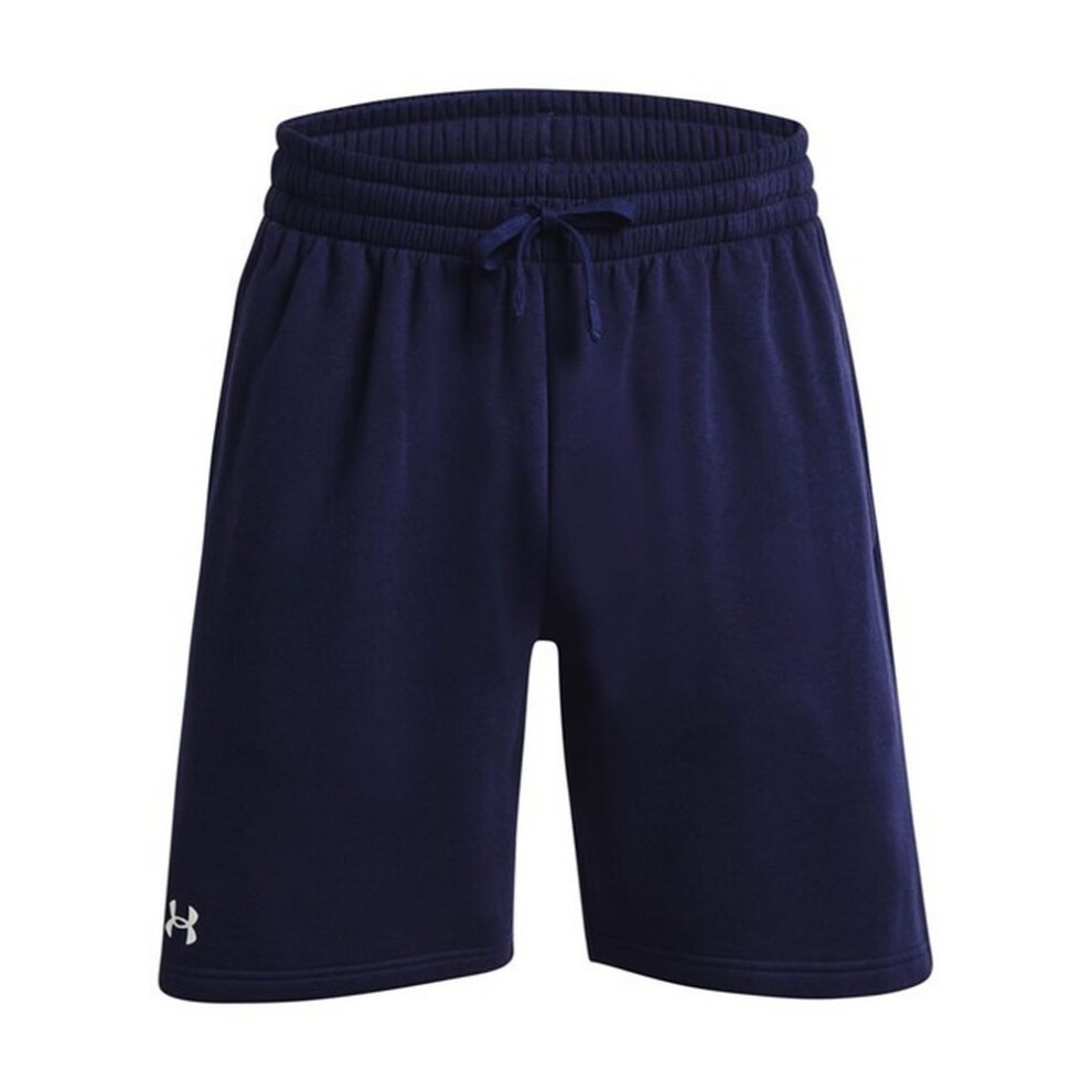 Under Armour (L R, Midnight Navy/White) Mens Rival Fleece Shorts