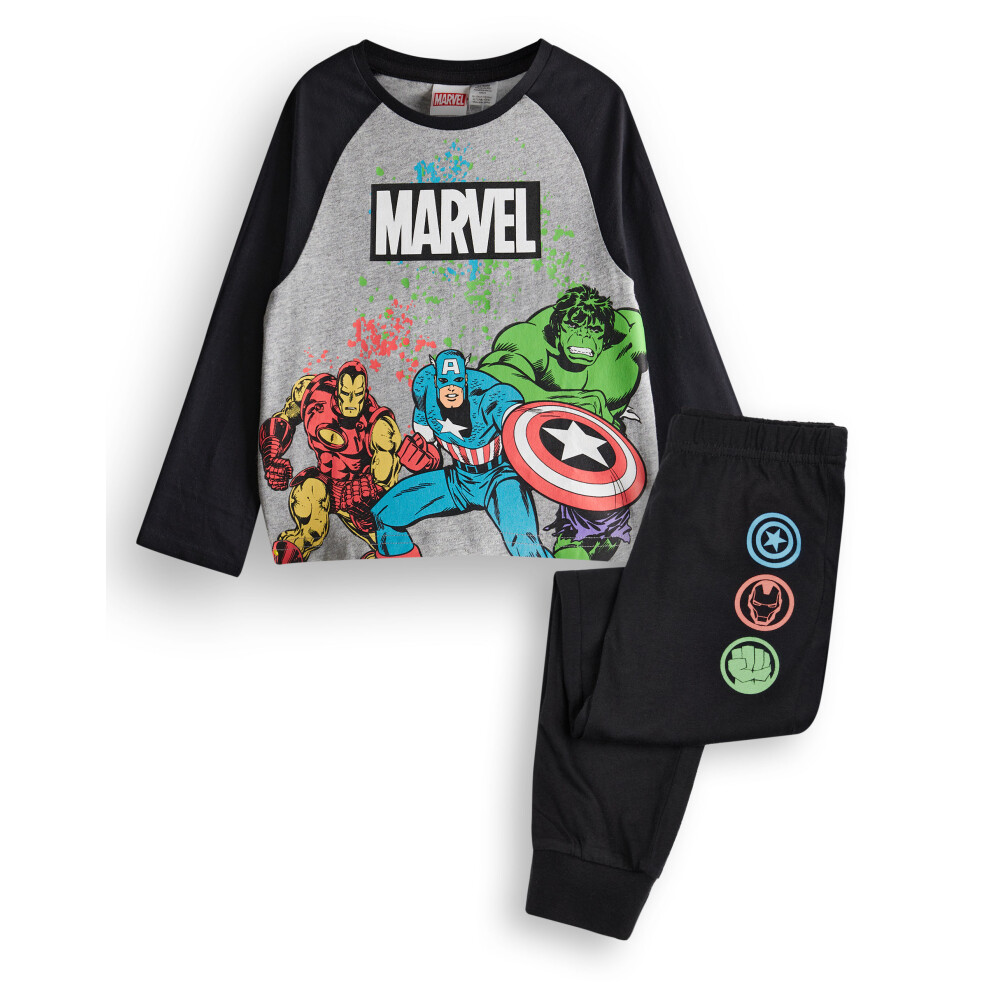 Marvel (3-4 Years) Avengers Long Sleeve Long Leg Pyjama Set (Boys Black)