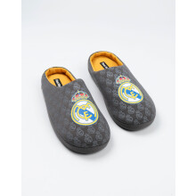 (9-10 UK) Real Madrid Mule Slippers (Mens Black)