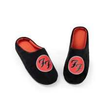 (9-10 UK) Foo Fighters Mule Slippers (Mens Black)
