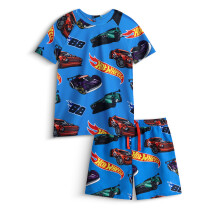 (7-8 Years) Hot Wheels 2 Piece Swim Set (Boys Blue)