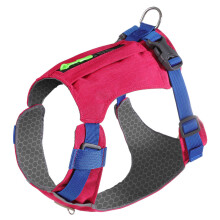 (Rose Red,XS)Dog Chest Harness With Reflective Stitching Nonadjustable Design For Walking Pet