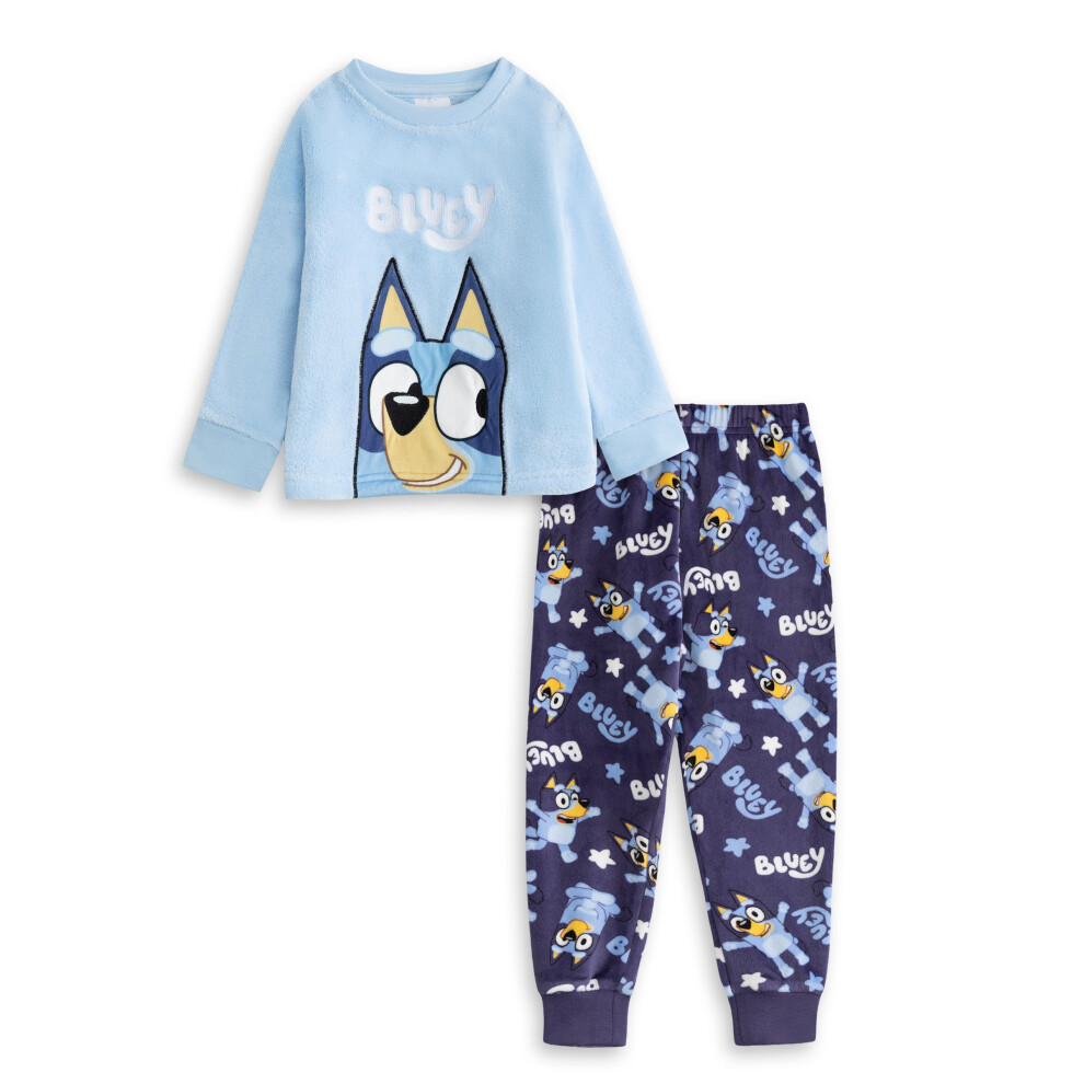 Bluey (3-4 Years) Long Sleeve Long Leg Pyjama Set (Boys Blue)