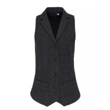 (8 UK, Charcoal) Premier Womens/Ladies Herringbone Waistcoat