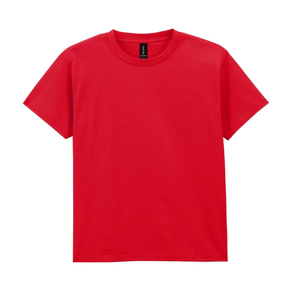 Gildan (3-4 Years, Red) Childrens/Kids Plain Lightweight T-Shirt