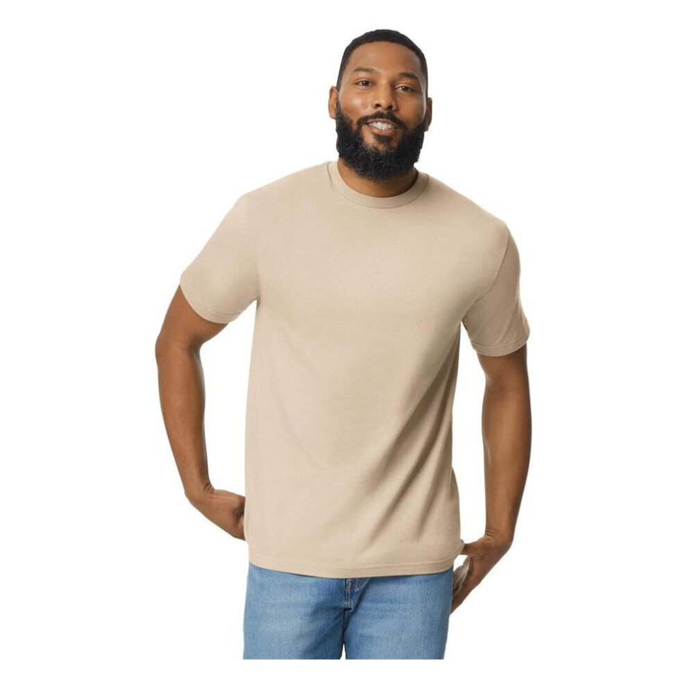 Gildan (3Xl, Sand) Mens Plain Lightweight T-Shirt