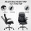 Faux Leather Office Chair. with Flip-Up Armrests 8
