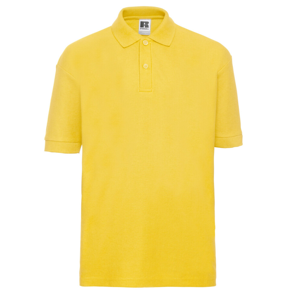 Russell (5-6 Years, Yellow) Childrens/Kids Pique Polo Shirt
