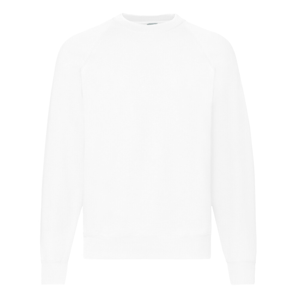 Fruit Of The Loom (3Xl, White) Mens Raglan Sleeve Belcoro Sweatshirt