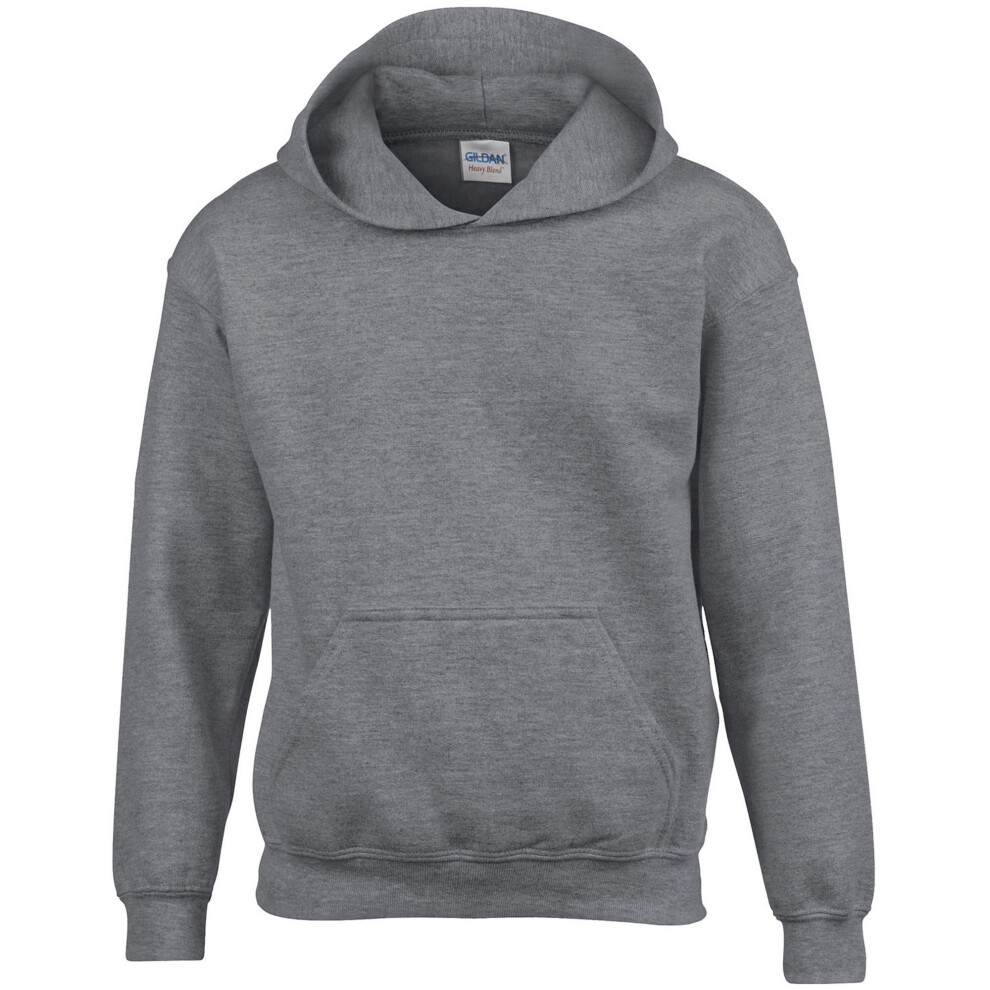 Gildan (5-6 Years, Graphite Heather) Childrens/Kids Heavy Blend Hooded Sweatshirt