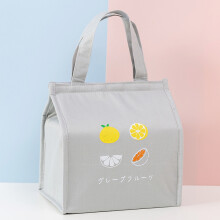 (Gray) Ice Pack Reusable Bag For Picnic And Food Preservation Design With Print