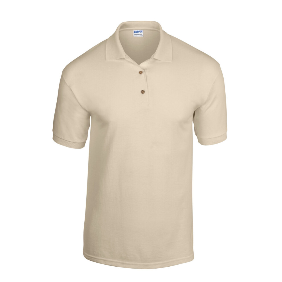 Gildan (Xxl, Sand) Mens Dryblend Polo Shirt