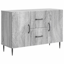 vidaXL Sideboard Grey Sonoma 89 x 34.5 x 60 cm Engineered Wood