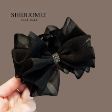 (Bubble Mesh)Super Fairy Stylish Water Hair Claw With Net Fabric Bow For Spring Accessory Fashion