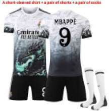 (Kid 22)Real Madrid No 9 Football Jersey With Breathable And Dragon Print Athletic For