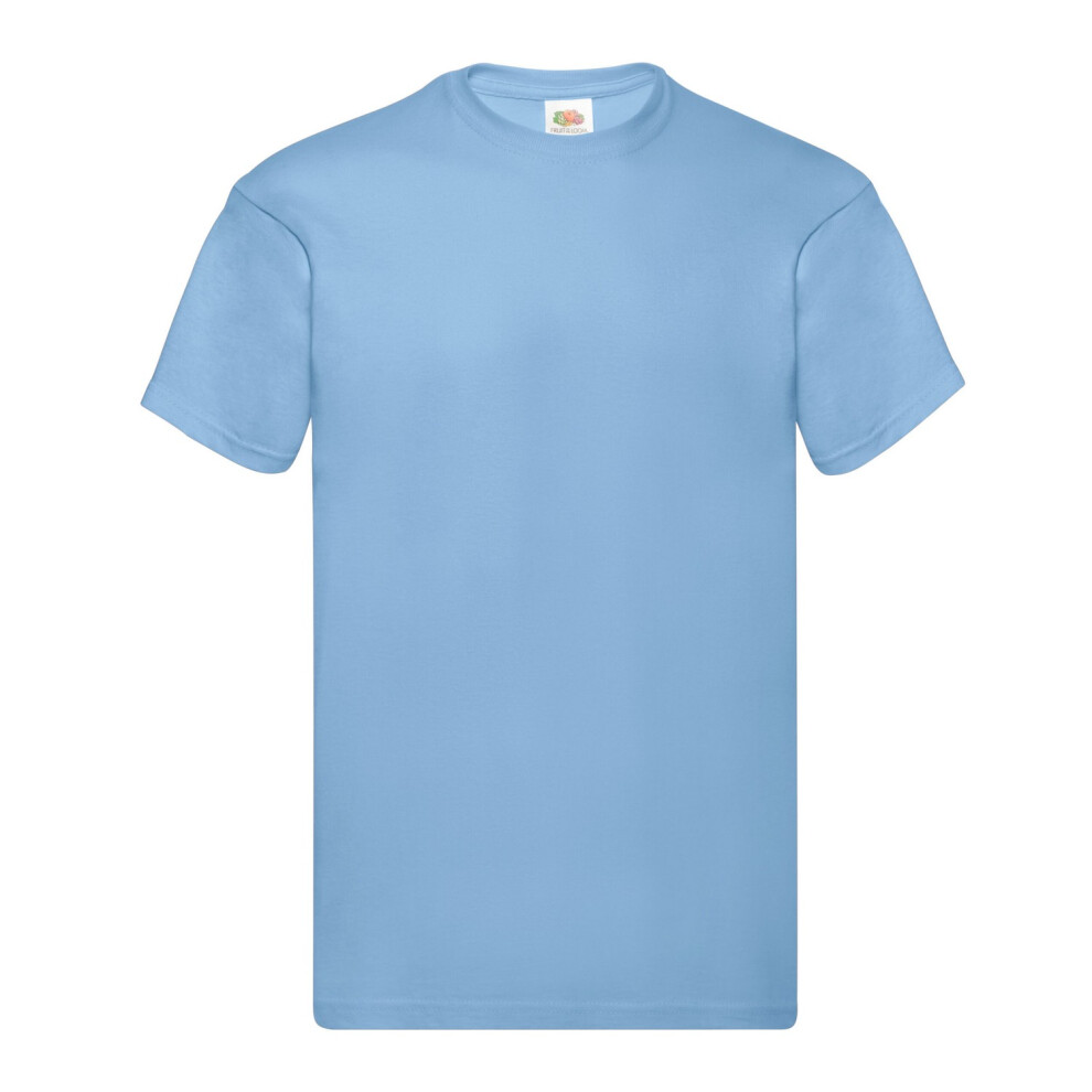 Fruit Of The Loom (Xxl, Sky Blue) Mens Original T-Shirt