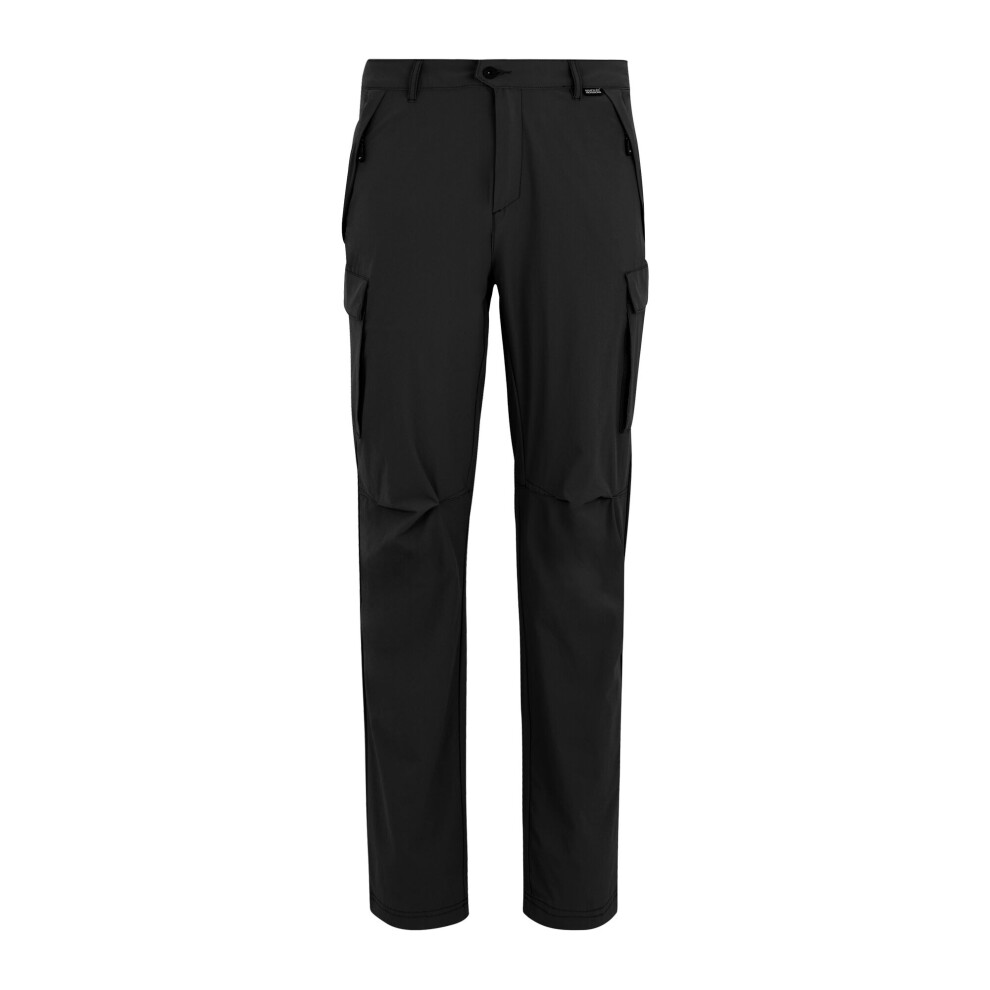 Regatta (34R, Black) Mens Summer Questra Cargo Trousers