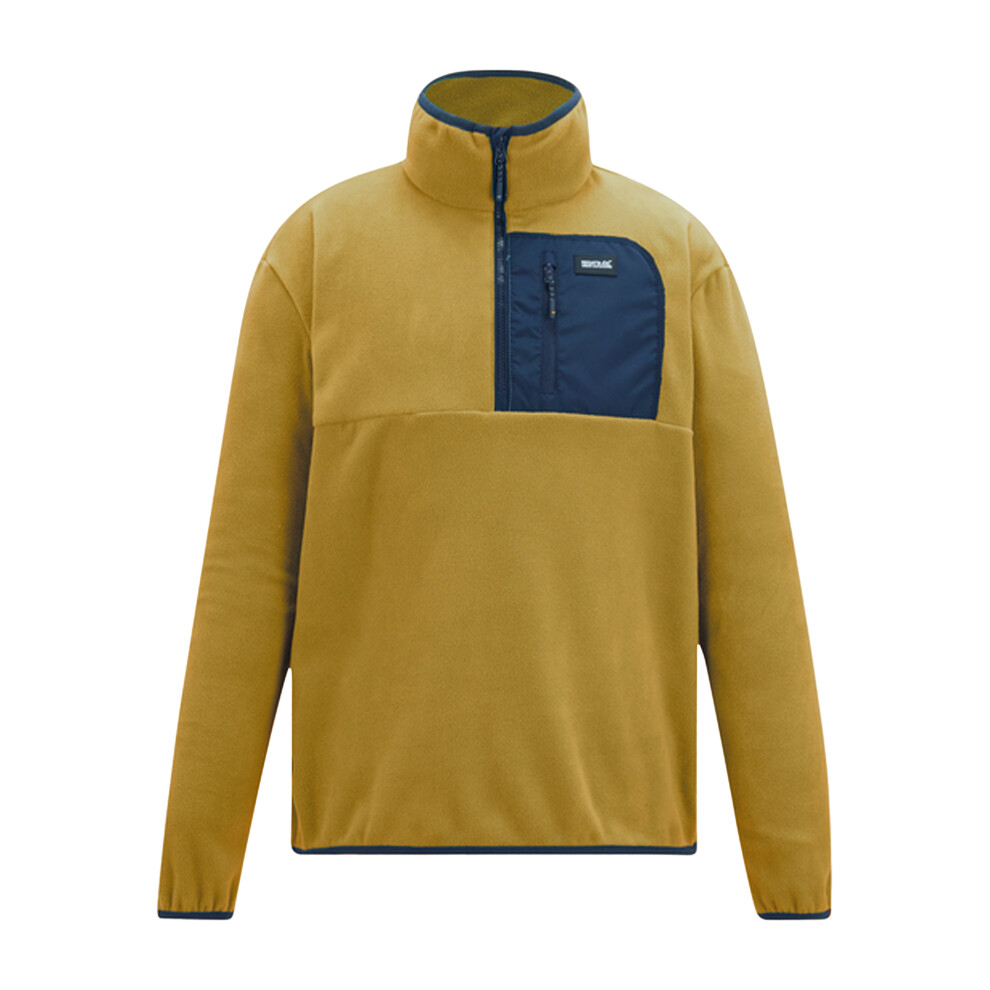 Regatta (Xl, Wood Brown/Navy) Mens Frankie Half Zip Fleece Top