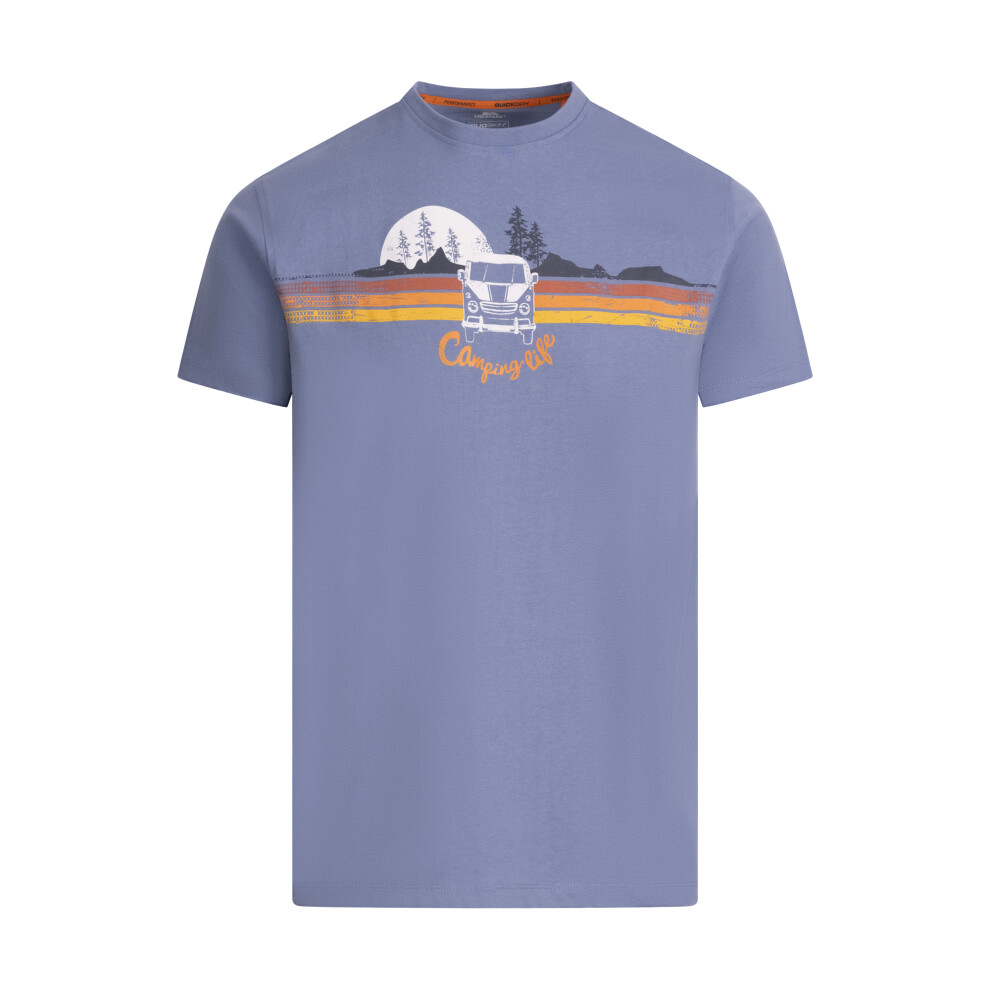Trespass (S, Denim Blue) Mens Cromer Ii Printed Casual T-Shirt