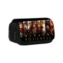(9) On Attack Titan Anime Pattern Student Double Layer Flip Cover Bag Stationery