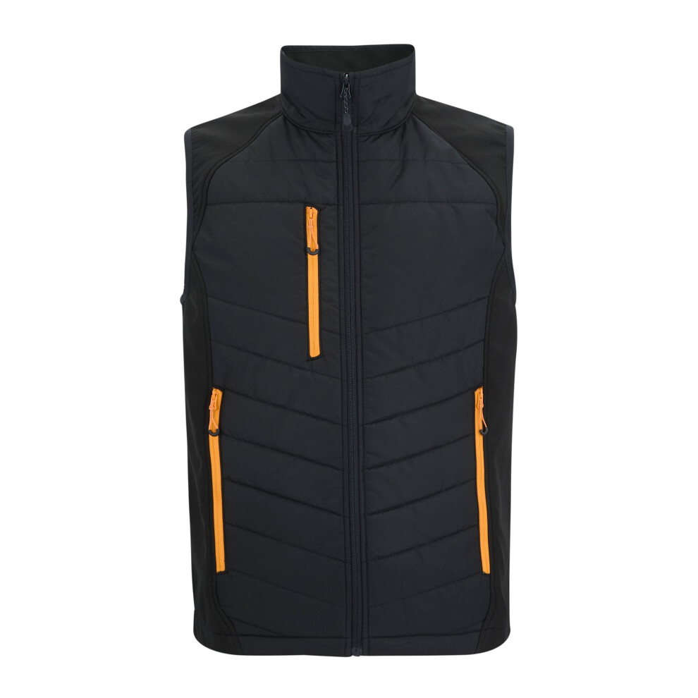 Regatta (Xxl, Black/Orange Pop) Mens Full Zip Gilet