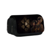 (11) On Attack Titan Anime Pattern Student Double Layer Flip Cover Bag Stationery