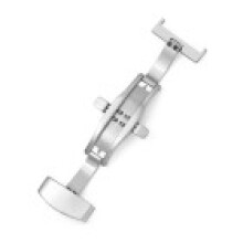 (Silver,16mm)Butterfly Buckle Watch Accessorie Double Buckle Stainless Steel Durable Tool