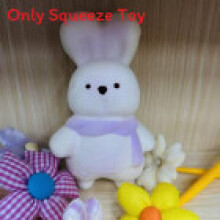 (Purple,11.5cm)Bunny Toy With Gentle Touch Softness For Children Learning Development Play