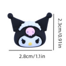 (Kuromi)Sanrio Resin Cartoon Figuer Toys Diy Phone Case Ornaments Accessories Decor Cake