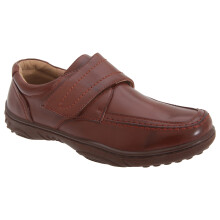 (9 UK, Tan) Smart Uns Mens Touch Fastening Casual Shoes
