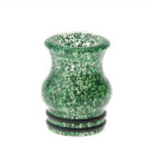(Green)High Borosilicate Glass Vape Drip Tip With Colorful Design For Gift Collector