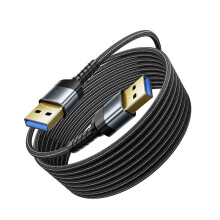 Cavo USB A Maschio-Maschio da 2 M, Cavo di Estensione USB 3.0 Ad Alta Velocità per Telecamera per Radiatori, Cavo Dati USB A Trasmissione Rapida da 5
