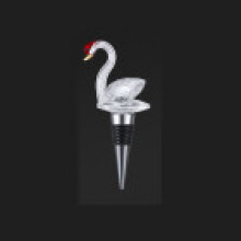 (Red Top Swan)Modern Minimalist Wine Bottle Stopper With Crystal Ball Design For Home Bar Collectors