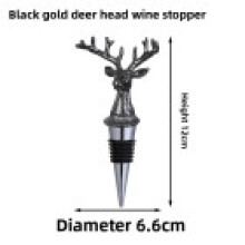 (Deer Gun Black)Animal Bottle Stopper Black Seals Cork For Wine Preservation And Home Use